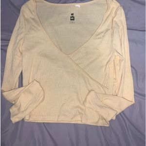 yellow long sleeve crop from pacsun